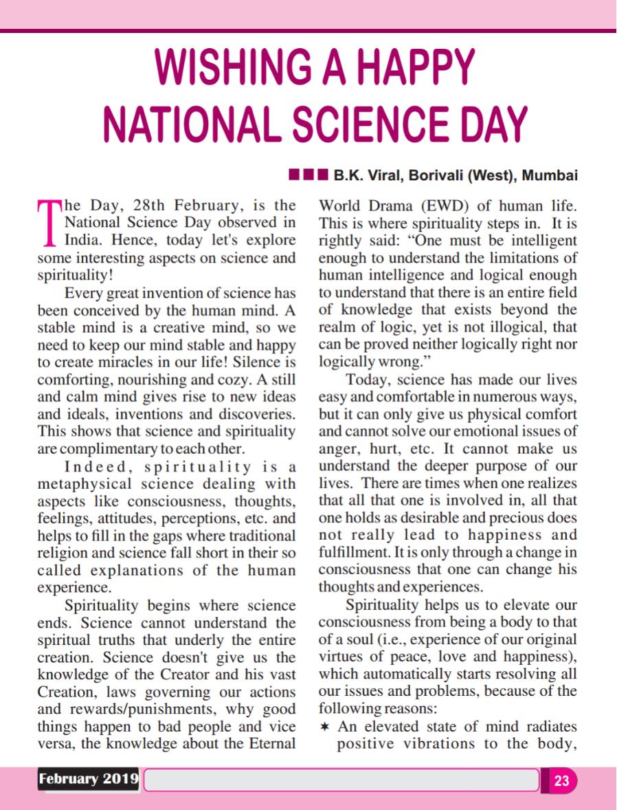 Wishing a very Happy National Science Day - Page 1/2